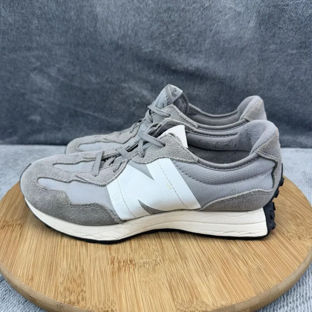 New Balance 327 Shoes Boys Size 5 Gray Suede Mesh Athletic Sneakers GS327GR